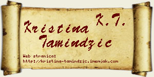 Kristina Tamindžić vizit kartica